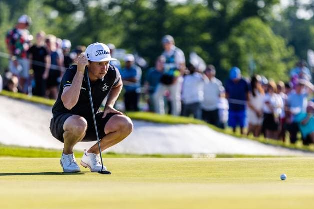 May 26, 2023, Potomac Falls, Virginia, USA: CAM SMITH prepares to putt on the 18th hole of the LIV Golf DC event at Trump National Golf Club. Potomac Falls USA - ZUMAb237 20230526_znp_b237_045 Copyright: xRobertxBlakleyx