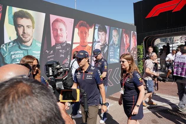 27 05 2023, Circuit de Monaco, Monte Carlo, Formula 1 Grand Prix Monaco 2023 ,in picture Sergio Perez MEX , Oracle Red Bull Racing, Max Verstappen NLD , Oracle Red Bull Racing Monte Carlo Circuit de Monaco Monaco  eu-images-506