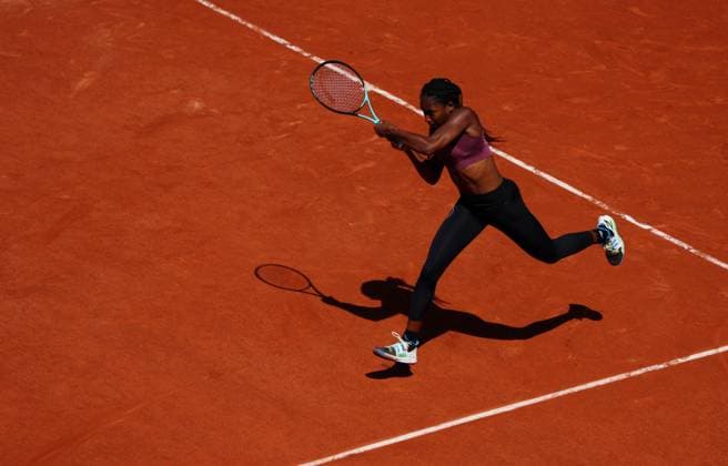Mandatory Credit: Photo by Javier Garcia Shutterstock (13925673a) Coco Gauff practices on Philippe Chatrier French Open Tennis, Saturday Qualifying and Previews, Roland Garros, Paris, France - 27 May 2023 French Open Tennis, Saturday Qualifying and Previews, Roland Garros, Paris, France - 27 May 2023  Copyright: xJavierxGarcia Shutterstockx 13925673a