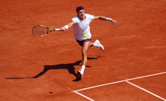 Mandatory Credit: Photo by Javier Garcia Shutterstock (13925673u) Holger Rune practices French Open Tennis, Saturday Qualifying and Previews, Roland Garros, Paris, France - 27 May 2023 French Open Tennis, Saturday Qualifying and Previews, Roland Garros, Paris, France - 27 May 2023  Copyright: xJavierxGarcia Shutterstockx 13925673u