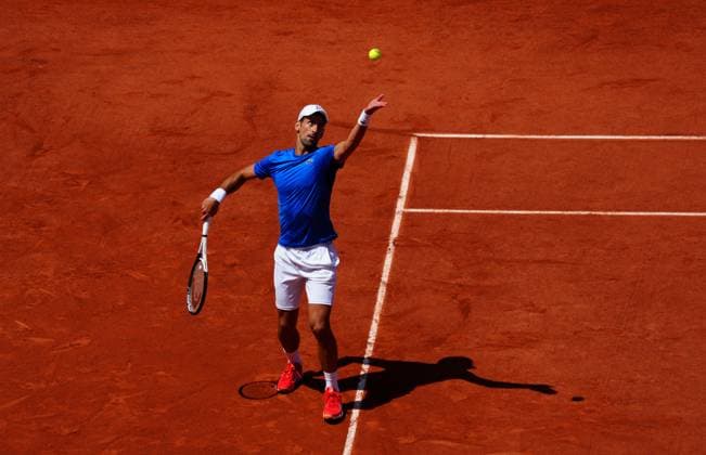 Mandatory Credit: Photo by Javier Garcia Shutterstock (13925673an) Novak Djokovic practices French Open Tennis, Saturday Qualifying and Previews, Roland Garros, Paris, France - 27 May 2023 French Open Tennis, Saturday Qualifying and Previews, Roland Garros, Paris, France - 27 May 2023  Copyright: xJavierxGarcia Shutterstockx 13925673an