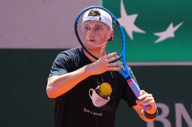 Mandatory Credit: Photo by Javier Garcia Shutterstock (13925673be) Jack Draper practices French Open Tennis, Saturday Qualifying and Previews, Roland Garros, Paris, France - 27 May 2023 French Open Tennis, Saturday Qualifying and Previews, Roland Garros, Paris, France - 27 May 2023  Copyright: xJavierxGarcia Shutterstockx 13925673be