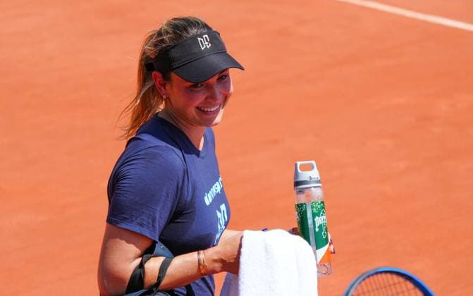 Mandatory Credit: Photo by Javier Garcia Shutterstock (13925673bk) Donna Vekic after practice French Open Tennis, Saturday Qualifying and Previews, Roland Garros, Paris, France - 27 May 2023 French Open Tennis, Saturday Qualifying and Previews, Roland Garros, Paris, France - 27 May 2023  Copyright: xJavierxGarcia Shutterstockx 13925673bk