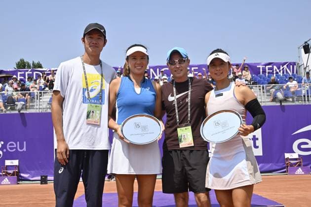 Tennis : Internationaux de Strasbourg 2023 - France - Victoire du double Wang et Xu Tennis : Internationaux de Strasbourg 2023 - France - 27 05 23 ChrysleneCaillaud Panoramic 