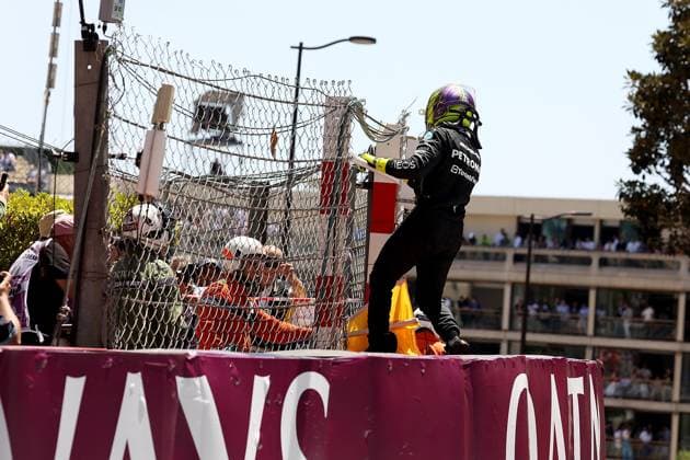 27 05 2023, Circuit de Monaco, Monte Carlo, Formula 1 Grand Prix Monaco 2023 ,in picture accident failure of Lewis Hamilton GBR , Mercedes AMG Petronas Formula One Team Monte Carlo Circuit de Monaco Monaco  eu-images-506