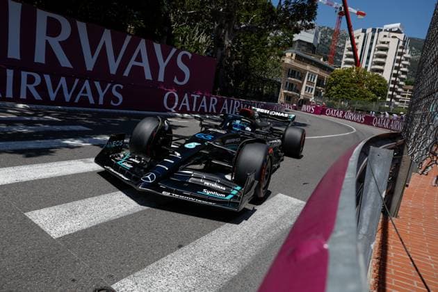 63 George Russell GBR, Mercedes AMG Petronas F1 Team , F1 Grand Prix of Monaco at Circuit de Monaco on May 27, 2023 in Monte Carlo, Monaco Photo by HOCH ZWEI Monte Carlo Monaco