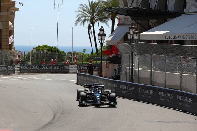 F1 Gran Prix of Monaco George Russell of Mercedes AMG Petronas F1 Team on track during final practice for the F1 Grand Prix of Monaco at Circuit de Monaco on May 27, 2023 in Monte-Carlo, Monaco. Monaco Monte-Carlo Monaco Copyright: xSportinfotox
