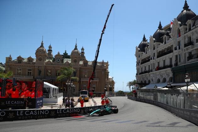 F1 Gran Prix of Monaco Lance Stroll of Aston Martin on track during final practice for the F1 Grand Prix of Monaco at Circuit de Monaco on May 27, 2023 in Monte-Carlo, Monaco. Monaco Monte-Carlo Monaco Copyright: xSportinfotox