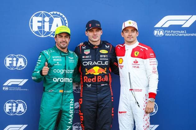 ALONSO Fernando (spa), Aston Martin F1 Team AMR23, VERSTAPPEN Max (ned), Red Bull Racing RB19, LECLERC Charles (mco), Scuderia Ferrari SF-23, portrait during the Formula 1 Grand Prix de Monaco 2023, 6th round of the 2023 Formula One World Championship, WM, Weltmeisterschaft from May 26 to 28, 2023 on the Circuit de Monaco, in Monaco - F1 - MONACO GRAND PRIX 2023 DPPI Panoramic 20230527_G0OD2922