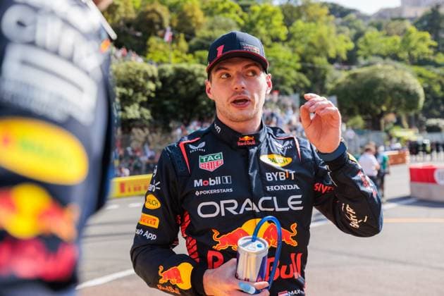 Max Verstappen Red Bull Racing cheers pole position, Monaco Grand Prix, motorsports, Formula 1, 2023 season, 27 05 2023 Monaco Grand Prix, motorsports, Formula 1, 2023 season, 27 05 2023 Copyright: xEibner-Pressefoto AlexanderxNeisx EP_ANS