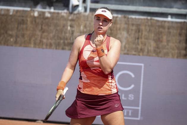Finale fÃ minin. Internationaux de Strasbourg 2023 ANNA BLINKOVA (RUS) ELINA SVITOLINA (UKR Tennis : Internationaux de Strasbourg 2023 - France - 27 05 23 ElyxandroCegarra Panoramic 