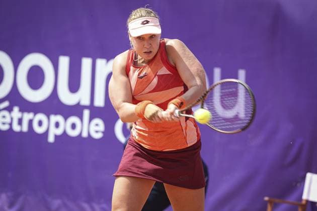 Finale fÃ minin. Internationaux de Strasbourg 2023 ANNA BLINKOVA (RUS) ELINA SVITOLINA (UKR Tennis : Internationaux de Strasbourg 2023 - France - 27 05 23 ElyxandroCegarra Panoramic 