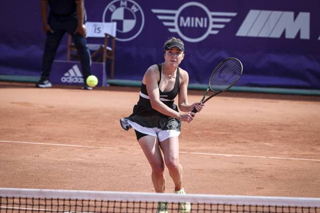 Finale fÃ minin. Internationaux de Strasbourg 2023 ANNA BLINKOVA (RUS) ELINA SVITOLINA (UKR Tennis : Internationaux de Strasbourg 2023 - France - 27 05 23 ElyxandroCegarra Panoramic 