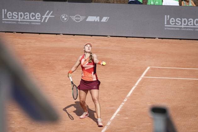 Finale fÃ minin. Internationaux de Strasbourg 2023 ANNA BLINKOVA (RUS) ELINA SVITOLINA (UKR Tennis : Internationaux de Strasbourg 2023 - France - 27 05 23 ElyxandroCegarra Panoramic 