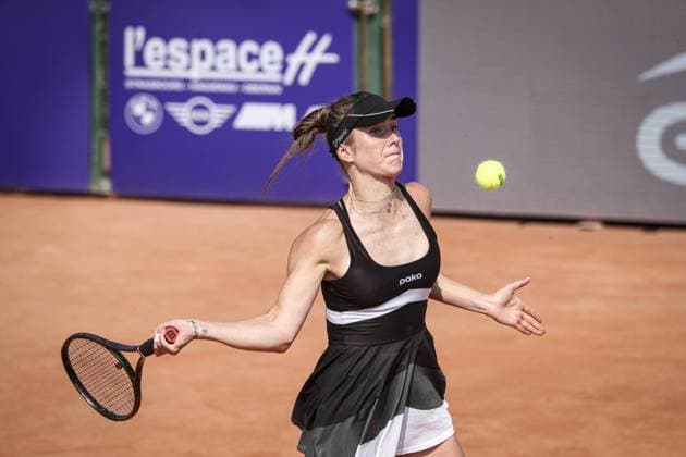 Finale fÃ minin. Internationaux de Strasbourg 2023 ANNA BLINKOVA (RUS) ELINA SVITOLINA (UKR Tennis : Internationaux de Strasbourg 2023 - France - 27 05 23 ElyxandroCegarra Panoramic 