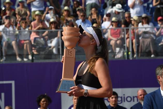 Tennis : Internationaux de Strasbourg 2023 - France - Victoire d Elina Svitolina Ukraine contre Anna Blinkova - Russie 6 2 6 3 Tennis : Internationaux de Strasbourg 2023 - France - 27 05 23 ChrysleneCaillaud Panoramic 