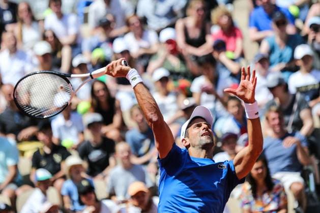 2023 French Open - Previews Novak Djokovic of Serbia in action during a practice match ahead of the French Open Tennis at Roland Garros Paris France  Copyright: xIbrahimxEzzatx originalFilename:ezzat-notitle230527_nptMx.jpg