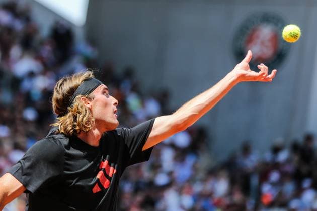 2023 French Open - Previews Stafanos Tsitsipas of Greece in action during a practice match ahead of the French Open Tennis at Roland Garros Paris France  Copyright: xIbrahimxEzzatx originalFilename:ezzat-notitle230527_nphjF.jpg