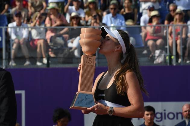 Tennis : Internationaux de Strasbourg 2023 - France - Victoire d Elina Svitolina Ukraine contre Anna Blinkova - Russie 6 2 6 3 Tennis : Internationaux de Strasbourg 2023 - France - 27 05 23 ChrysleneCaillaud Panoramic 