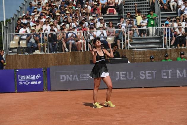 Tennis : Internationaux de Strasbourg 2023 - France - Victoire d Elina Svitolina Ukraine contre Anna Blinkova - Russie 6 2 6 3 Tennis : Internationaux de Strasbourg 2023 - France - 27 05 23 ChrysleneCaillaud Panoramic 
