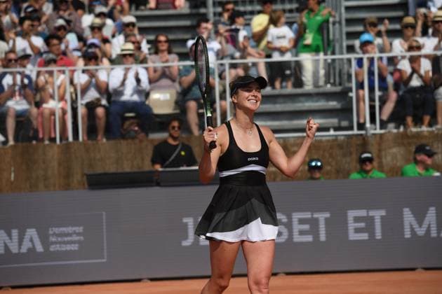 Tennis : Internationaux de Strasbourg 2023 - France - Victoire d Elina Svitolina Ukraine contre Anna Blinkova - Russie 6 2 6 3 Tennis : Internationaux de Strasbourg 2023 - France - 27 05 23 ChrysleneCaillaud Panoramic 