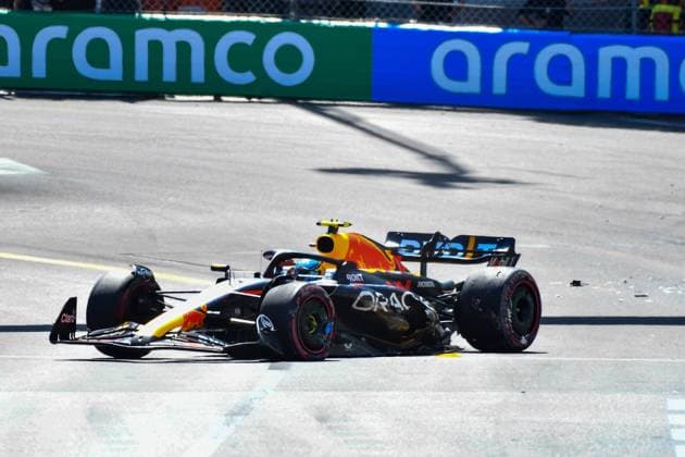 Formula 1, Monaco GP, Sergio Perez crashes during qualifying