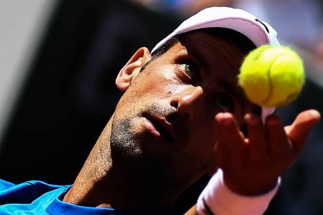 2023 French Open - Previews Novak Djokovic of Serbia in action during a practice match ahead of the French Open Tennis at Roland Garros Paris France  Copyright: xIbrahimxEzzatx originalFilename:ezzat-notitle230527_np5dF.jpg