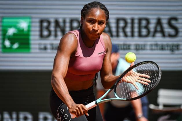May 27, 2023, Paris, France, France: Coco GAUFF of United States during an exhibition match of Roland-Garros 2023, French Open 2023, Grand Slam tennis tournament at the Roland-Garros Stadium on May 27, 2023 in Paris, France. Paris France - ZUMAm308 20230527_zsp_m308_022 Copyright: xMatthieuxMirvillex