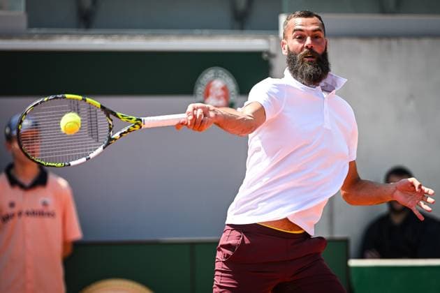 May 27, 2023, Paris, France, France: Benoit PAIRE of France during an exhibition match of Roland-Garros 2023, French Open 2023, Grand Slam tennis tournament at the Roland-Garros Stadium on May 27, 2023 in Paris, France. Paris France - ZUMAm308 20230527_zsp_m308_037 Copyright: xMatthieuxMirvillex