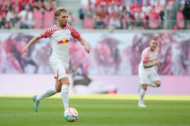 GER, 1 Bundesliga, RB Leipzig FC Schalke 04 27 05 2023, Leipzig, Red Bull Arena, GER, Saison 2022 2023, 1 Bundesliga, 34 Spieltag, RasenBallsport Leipzig vs FC Schalke 04 im Bild Kevin Kampl Leipzig DFL regulations prohibit any use of photographs as image sequences and or quasi video