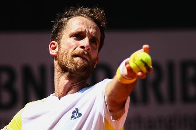 2023 French Open - Day One Constant LESTIENNE (FRA) in action during his match against Karen KHACHONOV on Suzanne-LENGLEN court in The French Open Roland Garros tennis tournament day one. Paris France  Copyright: xIbrahimxEzzatx originalFilename:ezzat-notitle230528_npUAa.jpg