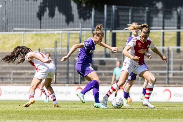 FLYERALARM Women Football Bundesliga, 1 FC Koeln SGS Essen 28 05 2023 Jacqueline Meissner SGS Essen, 16 , Selina Cerci 1 FC Koeln, 29 FLYERALARM Women Football Bundesliga, 1 FC Koeln SGS Essen, Koeln, Geissbockheim DFB REGULATIONS PROHIBIT ANY USE OF PHOTOGRAPHS AS IMAGE SEQUENCES AND OR QUASI VIDEO Copyright: xBEAUTIFULxSPORTS Wunderlx