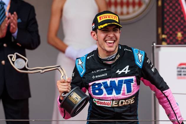 Esteban Ocon Alpine F1 Team celebrates the third place, Monaco Grand Prix, Motorsport, Formula 1, 2023 season, 28 05 2023 Monaco Grand Prix, Motorsport, Formula 1, 2023 season, 28 05 2023 Monaco Copyright: xEibner-Pressefoto AlexanderxNeisx EP_ANS
