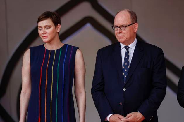 Princess Charlene of Monaco and Prince Albert II of Monaco, F1 Grand Prix of Monaco at Circuit de Monaco on May 28, 2023 in Monte Carlo, Monaco Photo by HOCH ZWEI Monte Carlo Monaco