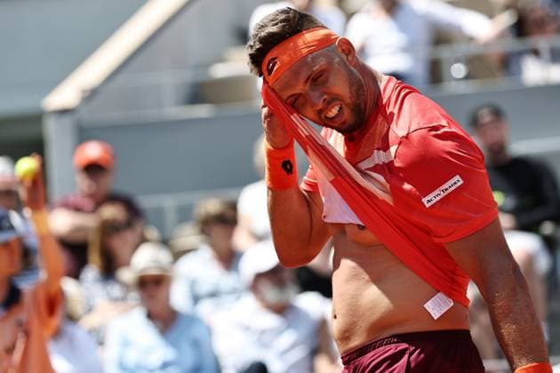 Jiri Vesely, CZE, during first round of 2023 French Open at Roland Garros, Paris, 28 05 2023