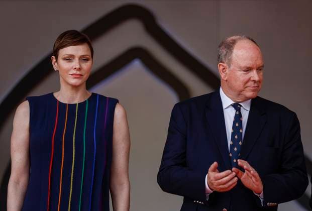 Princess Charlene of Monaco and Prince Albert II of Monaco, F1 Grand Prix of Monaco at Circuit de Monaco on May 28, 2023 in Monte Carlo, Monaco Photo by HOCH ZWEI Monte Carlo Monaco