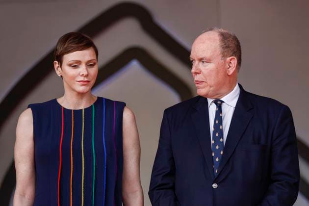 Princess Charlene of Monaco and Prince Albert II of Monaco, F1 Grand Prix of Monaco at Circuit de Monaco on May 28, 2023 in Monte Carlo, Monaco Photo by HOCH ZWEI Monte Carlo Monaco