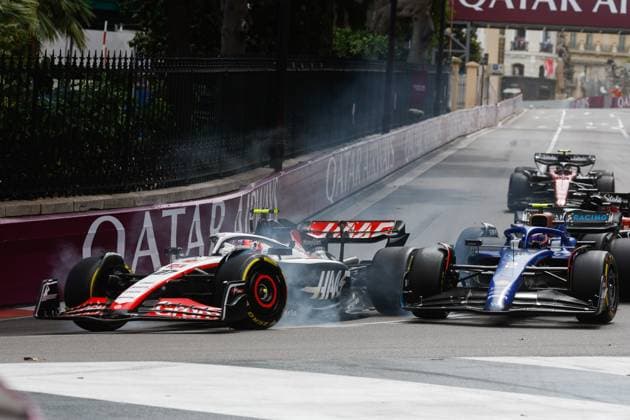 27 Nico Hulkenberg DEU, MoneyGram Haas F1 Team , 2 Logan Sargeant USA, Williams Racing , F1 Grand Prix of Monaco at Circuit de Monaco on May 28, 2023 in Monte Carlo, Monaco Photo by HOCH ZWEI Monte Carlo Monaco
