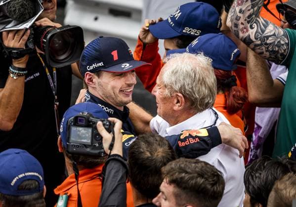 MONACO - Max Verstappen (Red Bull Racing) and Helmut Marko after the Monaco Grand Prix. ANP REMKO DE WAAL netherlands out - belgium out MONACO xVIxxIVx 470423887 originalFilename: 0258129989st.jpg