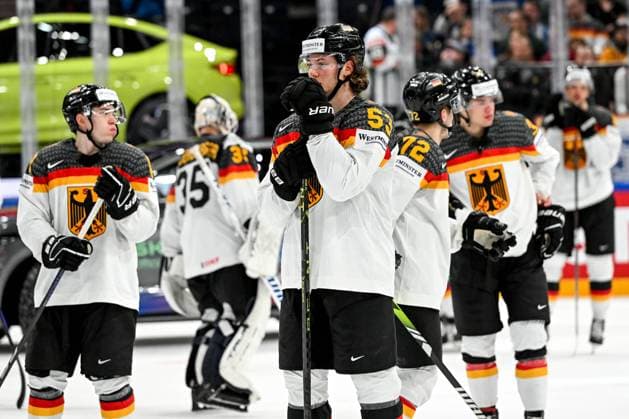 TAMPERE, FINLAND MAY 28 Moritz Seider of Germany disappointed after the loss during the 2023 IIHF Ice Hockey World Championship Finland Latvia game between Canada and Germany at Nokia Arena on May 28, 2023 in Tampere, Finland Tampere Nokia Arena Finland  Copyright: xJustPictures.ch AndreaxBrancax