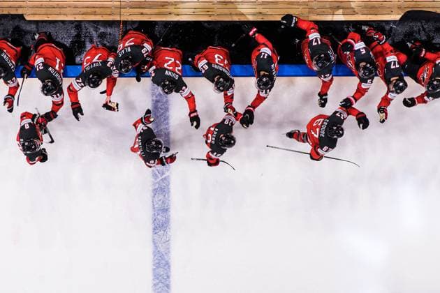 230528 Cody Glass, Adam Fantilli, Peyton Krebs and Lawson Crouse of Canada celebrate the 2 2 goal with teammates during the 2023 IIHF Ice Hockey World Championship final game between Canada and Germany on May 28, 2023 in Tampere Photo Joel Marklund BILDBYRAN kod JM JM0489 bbeng ishockey ice hockey ishockey vm 2023 ishockey vm vm vm 2023 iihf ice hockey world championship final canada canada germany germany jubel  Copyright: JOELxMARKLUND BB230528JM171