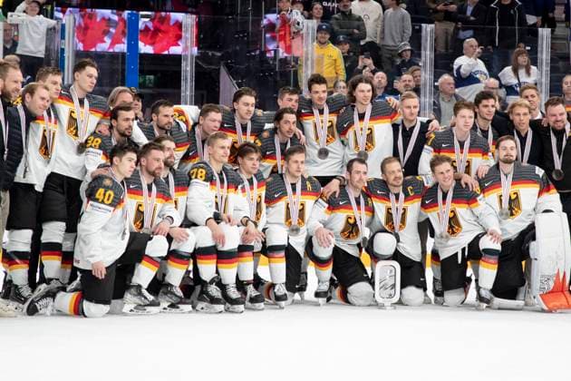 Team Germany the 2023 IIHF Ice hockey, Eishockey World Championship, WM, Weltmeisterschaft gold medal match between Canada - Germany at the Nokia Arena on 28. May 2023 in Tampere, Finland. 22.58.16. (Tomi Hänninen Newspix24)  Copyright: xTomixHänninenx np24282258794