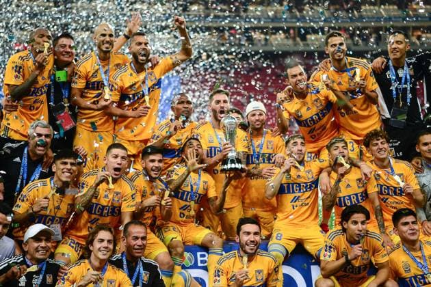 Fußball, Tigres UANL feiern den Gewinn der Meisterschaft in Mexiko RECORD DATE NOT STATED Liga BBVA MX Clausura 2023 Guadalajara vs Tigres UANL Gran Final Players of Tigres Champions during the game Guadalajara vs Tigres UANL, corresponding to second leg match of great final of the Torneo Clausura 2023 of the Liga BBVA MX, at Akron Stadium, on May 28, 2023. <br><br> Jugadores de Tigres Campeones durante el partido Guadalajara vs Tigres UANL, Correspondiente al partido de Vuelta de la Gran final del Torneo Clausura 2023 de la Liga BBVA MX, en el Estadio Akron, el 28 de Mayo de 2023. GUADALAJARA JALISCO MEXICO  Copyright: xIsaacxOrtizx 20230528235017_LMX_C23_FV_UANL_CAMPEON579