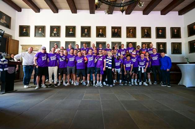 Team in the town hall hall, promotion celebration VfL Osnabrueck, football, 3 league, 28 05 2023 Osnabrueck Lower Saxony Germany Copyright: xkolbert-press MarcxNiemeyerx