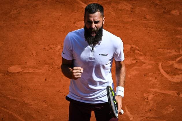 May 29, 2023, Paris, France, France: Benoit PAIRE of France celebrates his point during the second day of Roland-Garros 2023, French Open 2023, Grand Slam tennis tournament at the Roland-Garros Stadium on May 29, 2023 in Paris, France. Paris France - ZUMAm308 20230529_zsp_m308_002 Copyright: xMatthieuxMirvillex