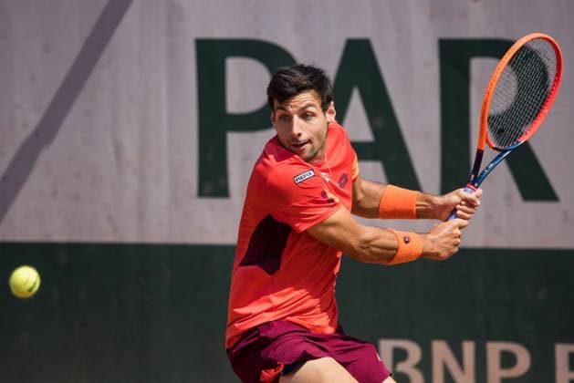 TENNIS - ATP, Tennis Herren French Open 2023 PARIS,FRANCE,29.MAY.23 - TENNIS - ATP World Tour, French Open, Roland Garros, Grand Slam. Image shows Bernabe Zapata Miralles (ESP).  GEPAxpictures xFrancoisxAsal