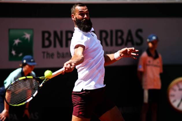 2023 French Open - Day Two Benoit PAIRE (FRA) in action during his match against Cameron NORRIE (GBR) on Suzanne-LENGLEN court in The French Open Roland Garros tennis tournament day two. Paris France  Copyright: xIbrahimxEzzatx originalFilename:ezzat-notitle230529_npYiA.jpg