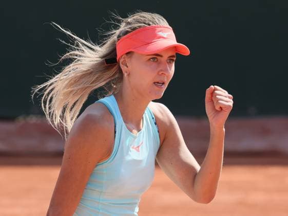 Belgian Maryna Zanevska pictured in action during a women s singles first round game between Kazach Putintseva and Belgian Zanevska at the Roland Garros French Open tennis tournament, in Paris, France, . BENOITxDOPPAGNE  x68126536x