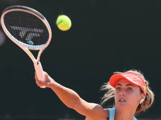 Belgian Maryna Zanevska pictured in action during a women s singles first round game between Kazach Putintseva and Belgian Zanevska at the Roland Garros French Open tennis tournament, in Paris, France, . BENOITxDOPPAGNE  x68126538x