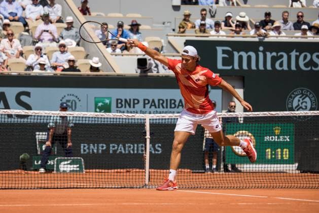 TENNIS - ATP, Tennis Herren French Open 2023 PARIS,FRANCE,29.MAY.23 - TENNIS - ATP World Tour, French Open, Roland Garros, Grand Slam. Image shows Aleksandar Kovacevic (USA).  GEPAxpictures xFrancoisxAsal